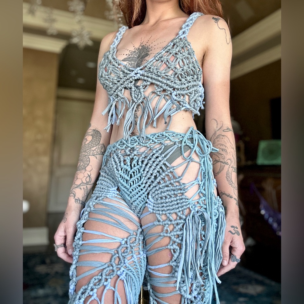 Original GoodVibeGoda Handmade Macramé Rope Pants - Picture 7 of 16
